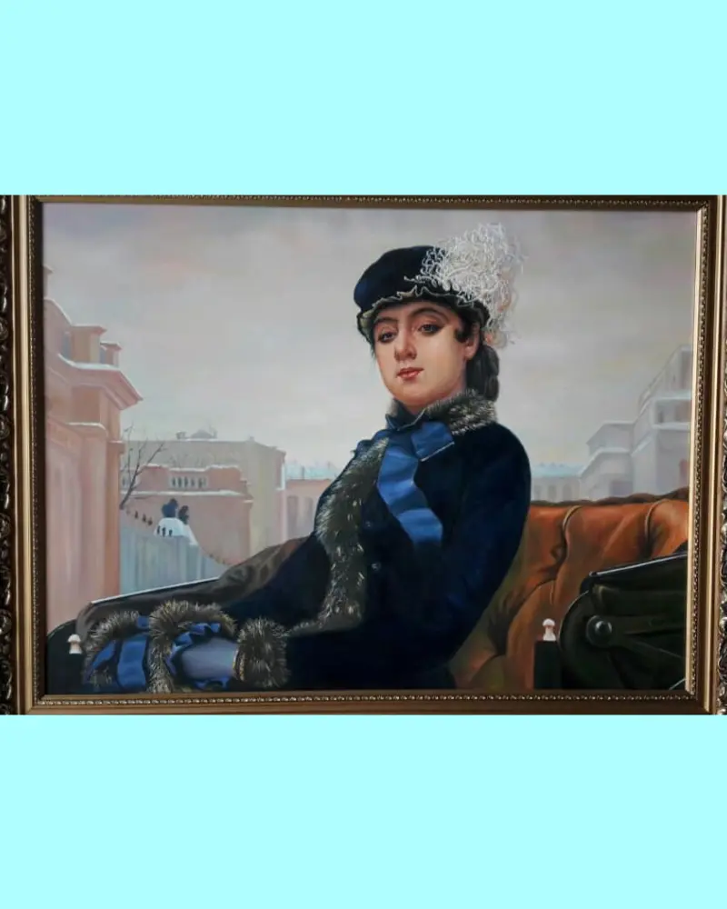 16 medieval girl oil painting on canvas