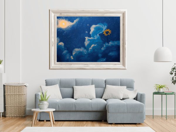 Sun And Sunflower Palette Knife Oil Painting On Canvas Original ...
